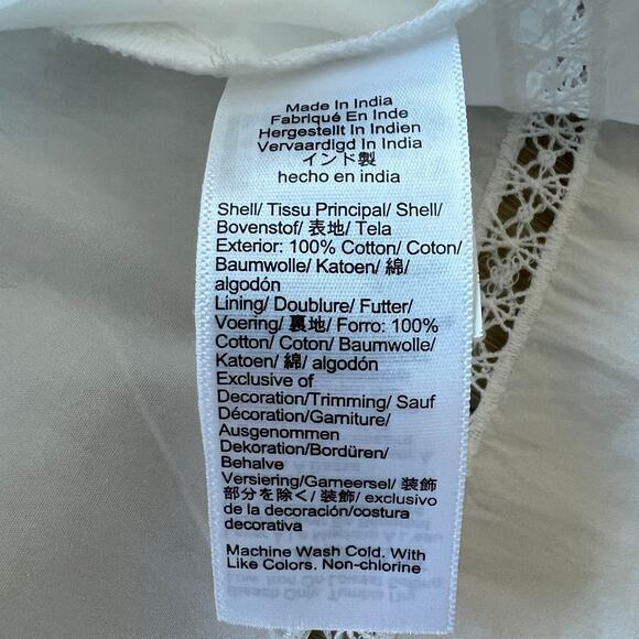 J Crew Embroidered Apron Dress Size 20 White - Picture 13 of 16